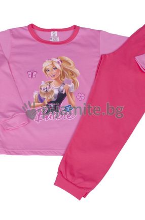 Детско/юношеска пижама -100% пениран памук, Barbie (7-12г.) 154